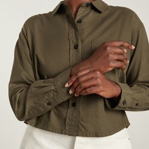 Everlane Silky Cotton Way-Short Shirt in Beech